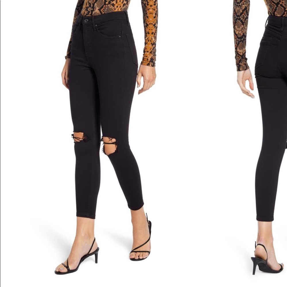 Black high waisted jeans - Picture 1 of 1